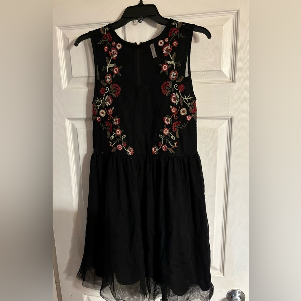 Black with Flowers Dress